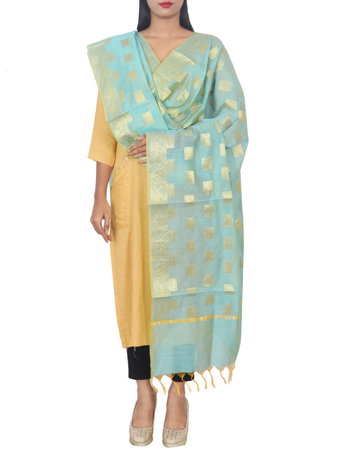 chanderi banarasi dupatta - 15652695 -  Standard Image - 1