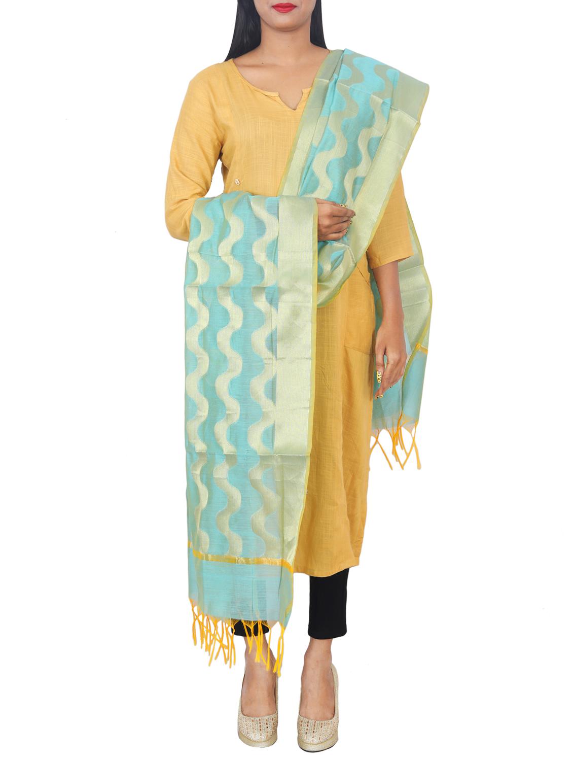 chanderi banarasi dupatta - 15652699 -  Standard Image - 1