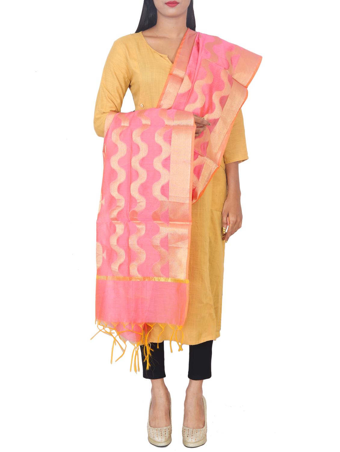 chanderi banarasi dupatta - 15652700 -  Standard Image - 1
