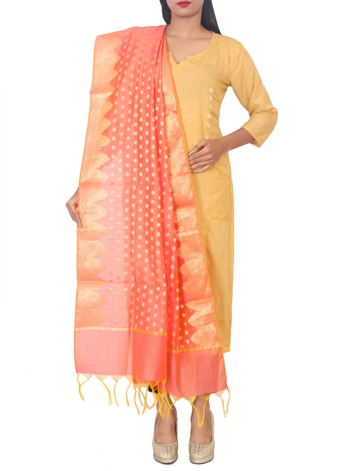 chanderi banarasi dupatta - 15652701 -  Standard Image - 1