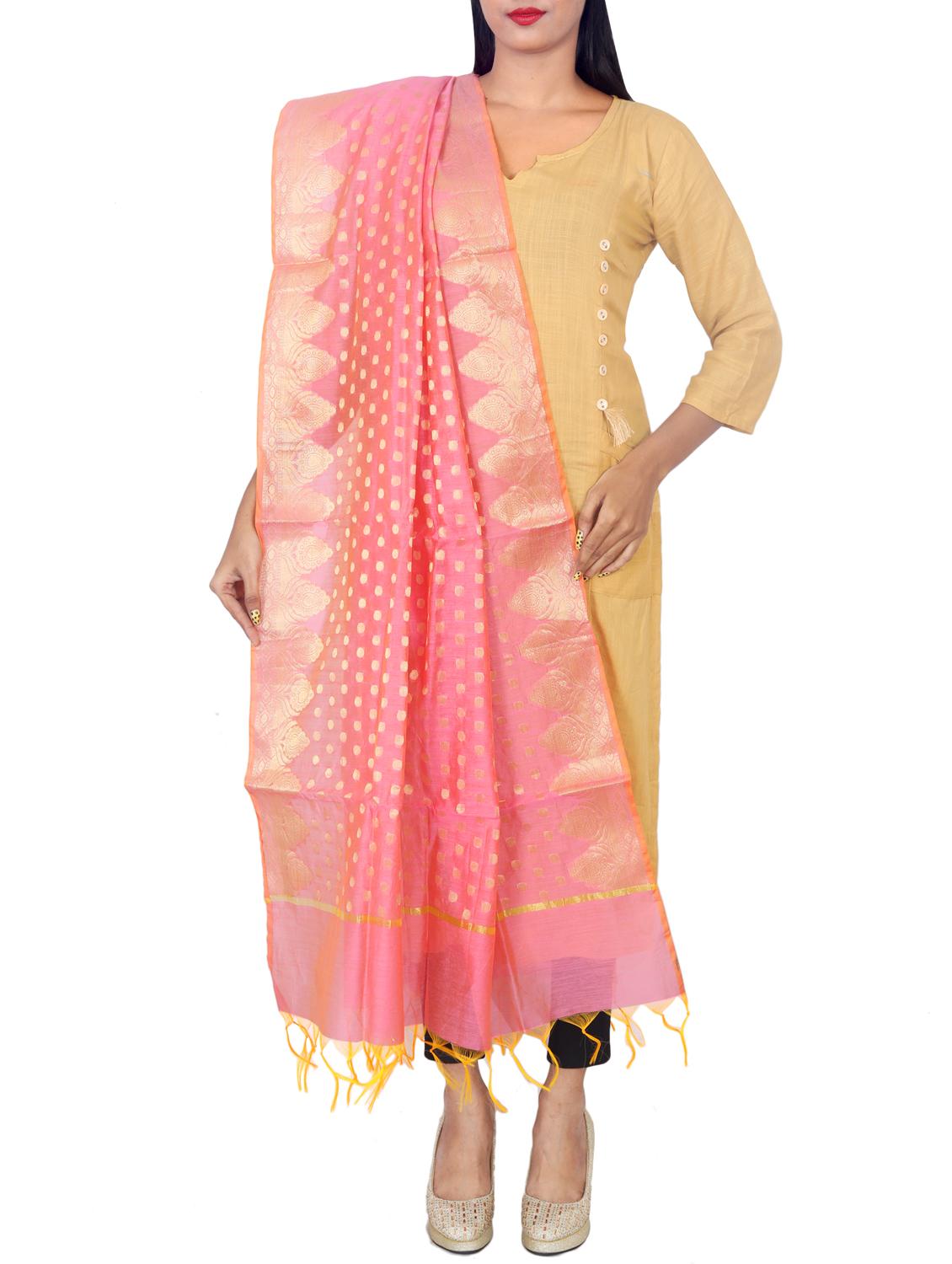 chanderi banarasi dupatta - 15652704 - Standard Image - 1
