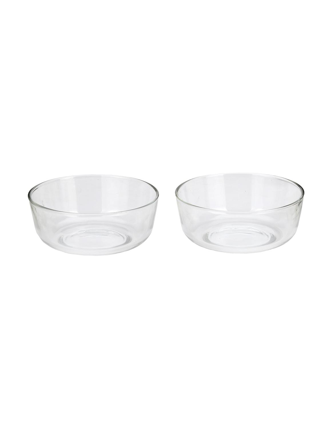 serving & cooking transparent glass bowl of 1200 ml (set of 2) - 15653008 - Standard Image - 1