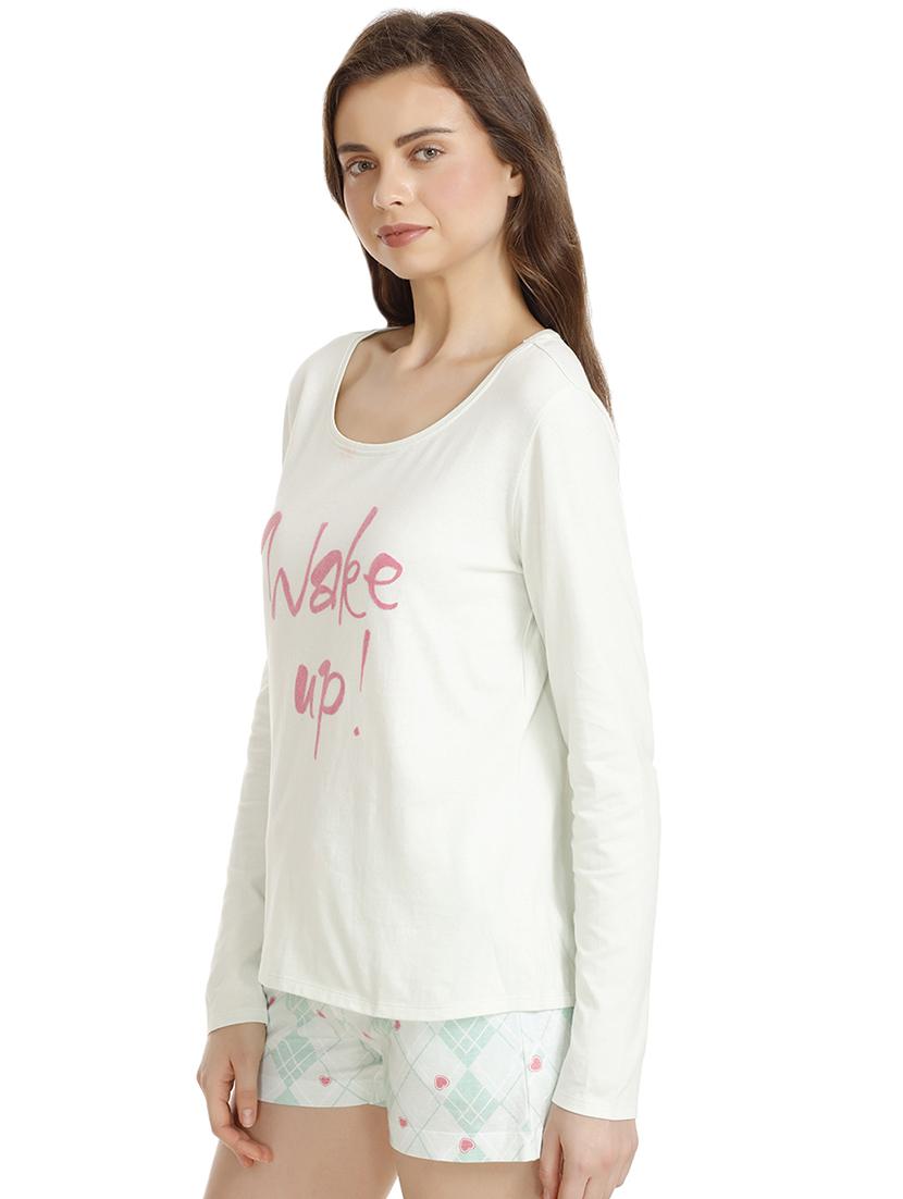 graphic print nightwear shorts set - 15653128 -  Standard Image - 1