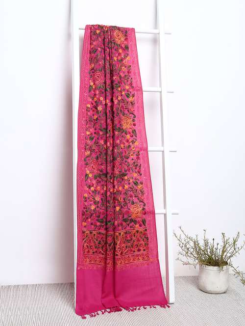pashmina wool embroidered shawl