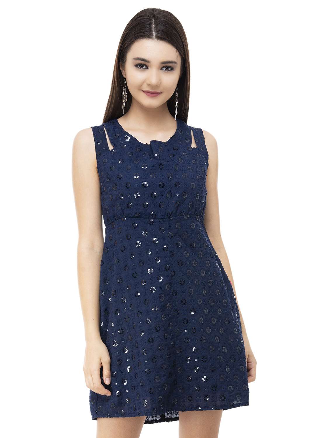 embellished a-line dress