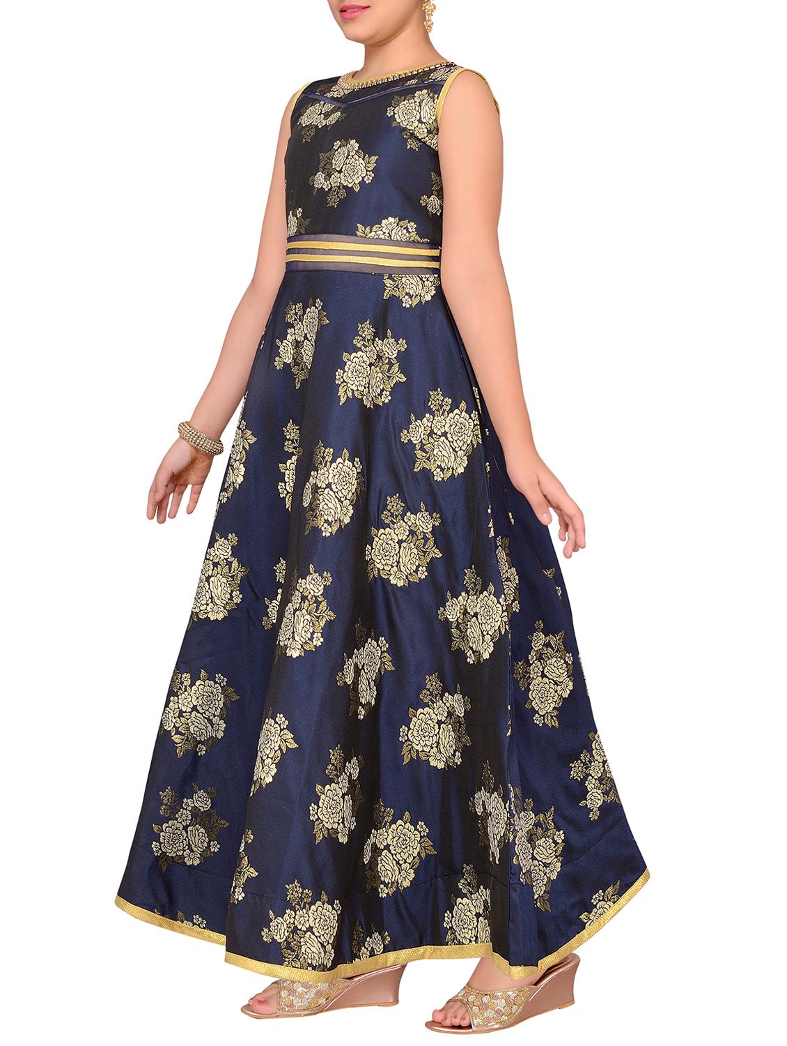 blue satin gown - 15655542 - Standard Image - 1