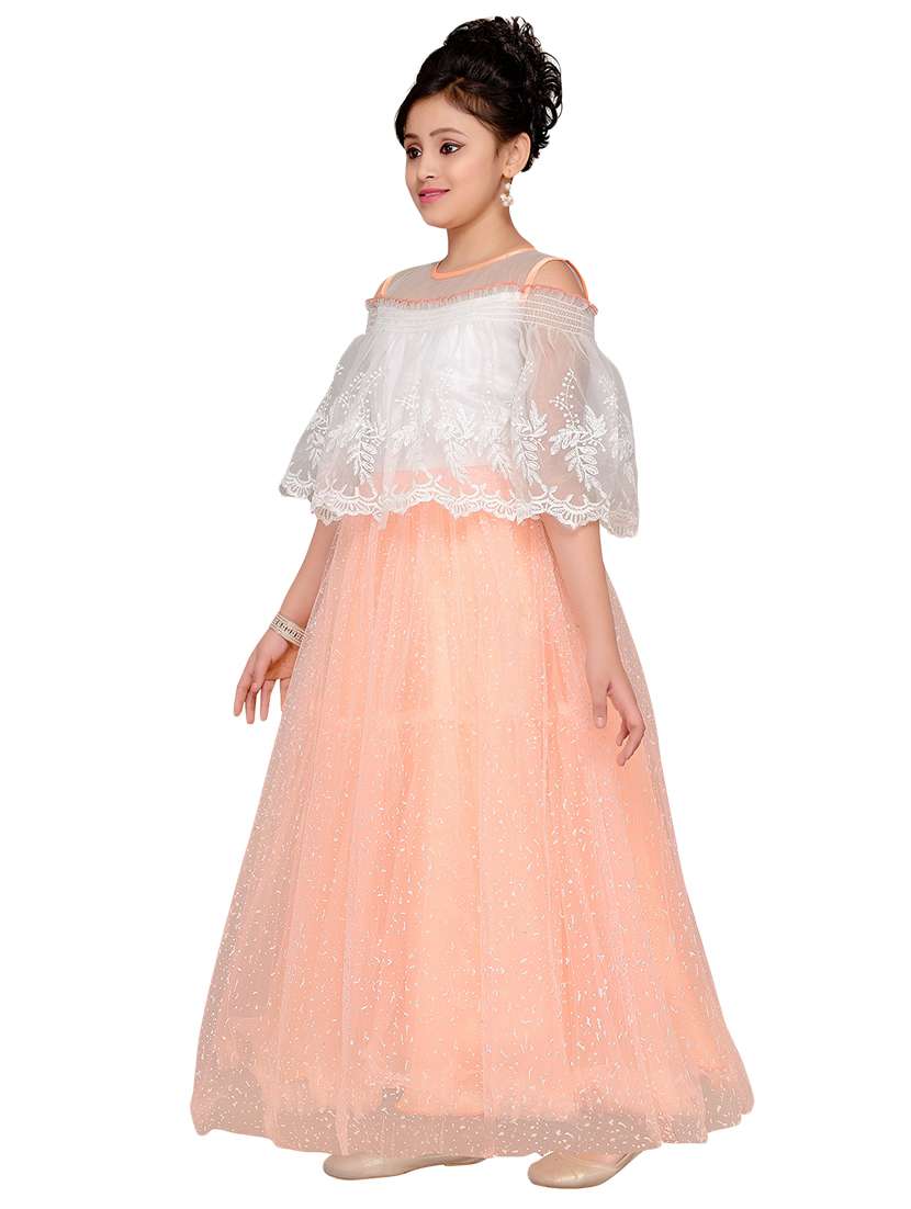 pink net party gown - 15655546 - Standard Image - 1