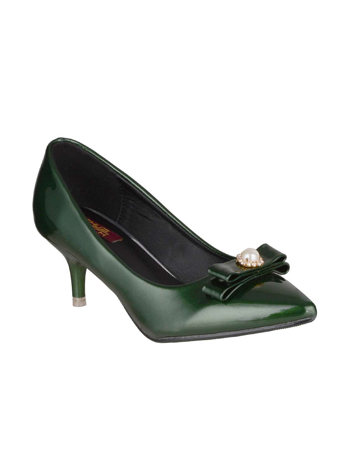 green slip on pumps