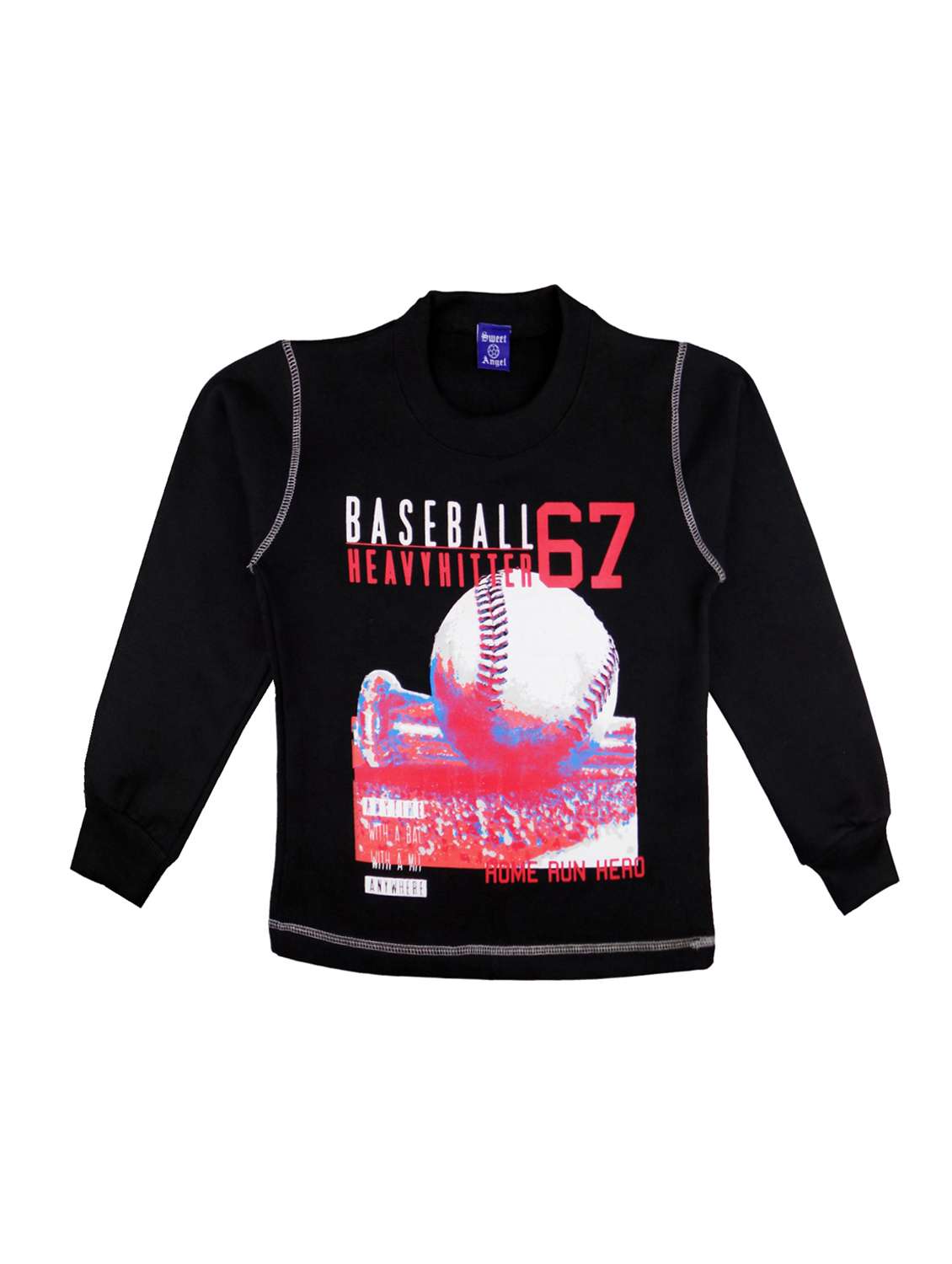 black cotton sweatshirt