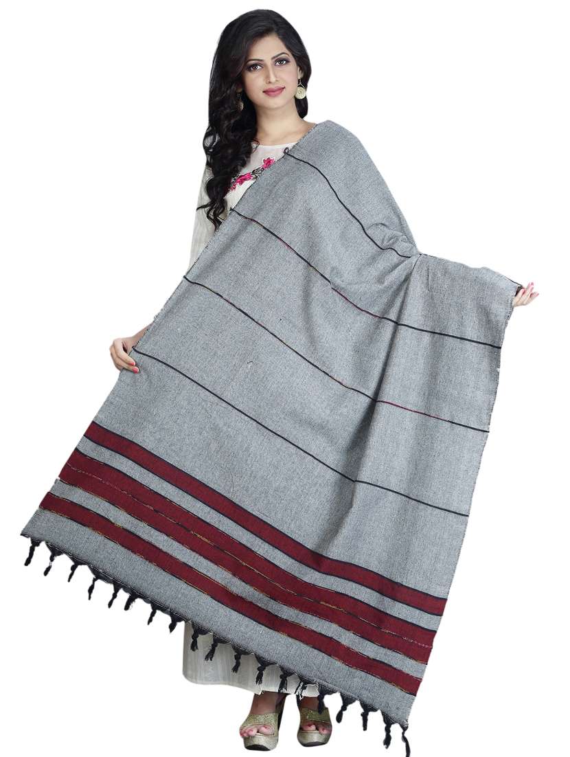 grey cotton shawl