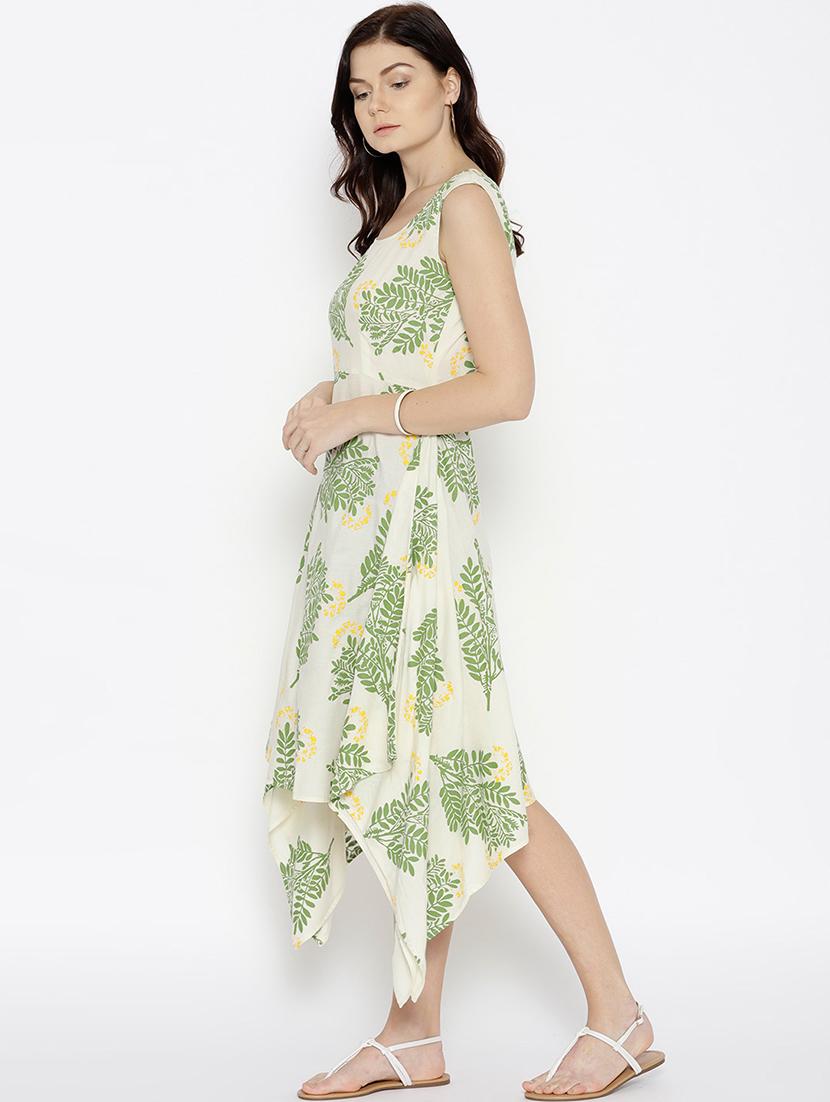 hankerchief hem printed dress - 15670215 - Standard Image - 1