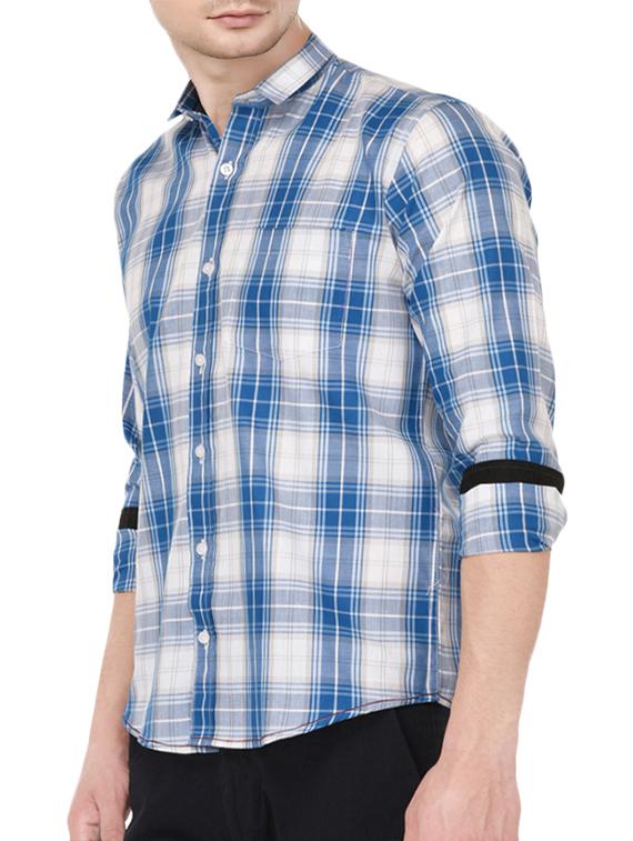 blue cotton casual shirt - 15670952 -  Standard Image - 1