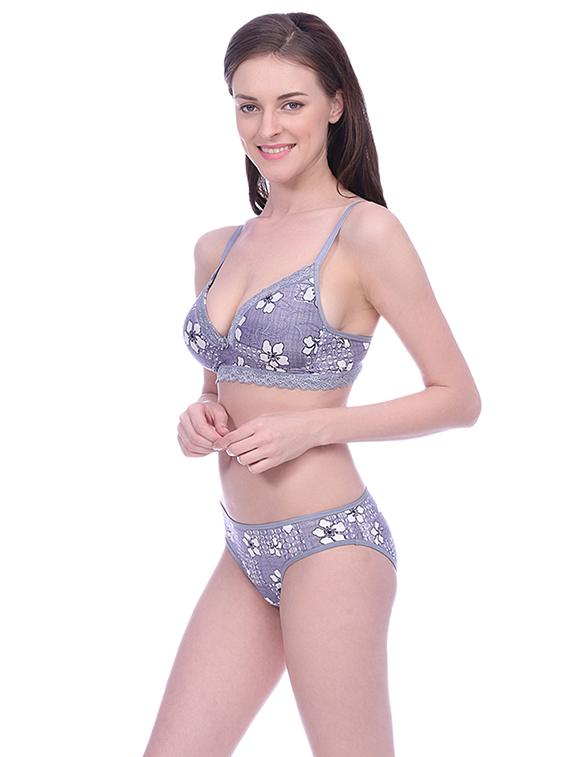 lace detail detachable bra & panty set - 15671023 -  Standard Image - 1