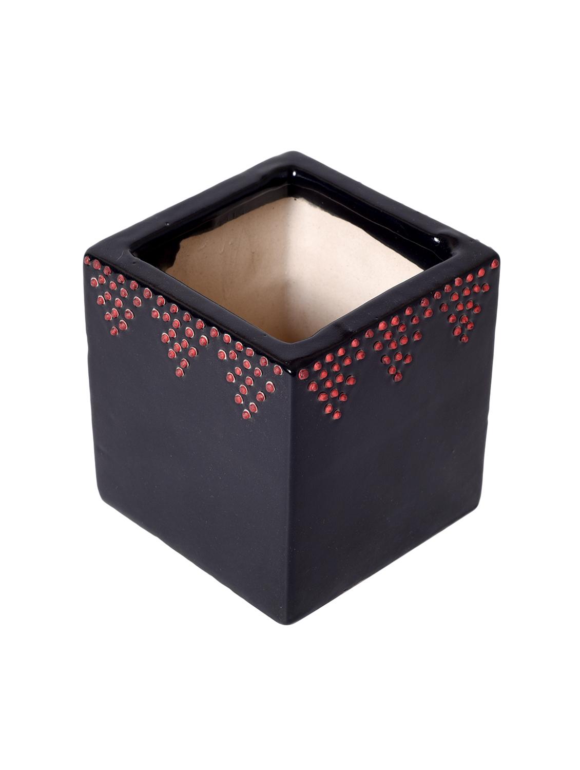 unravel india ceramic brown table top planter - 15671379 - Standard Image - 1