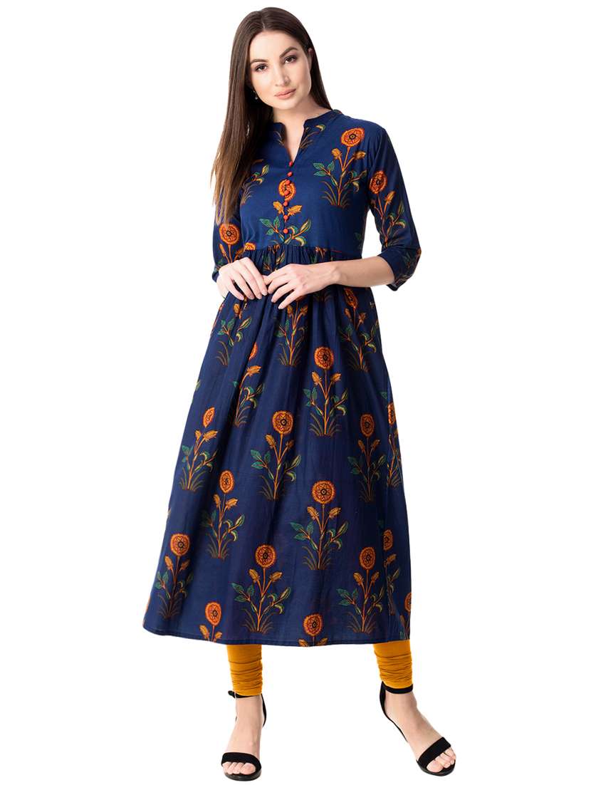 flared printed kurta