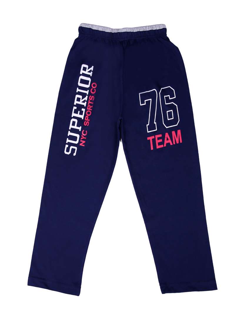 blue cotton track pant