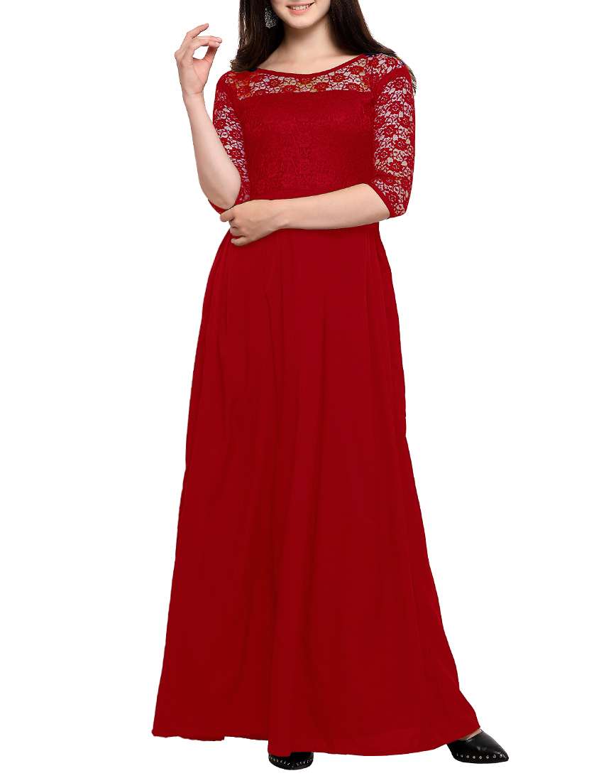 women's fit & flare maxi dress