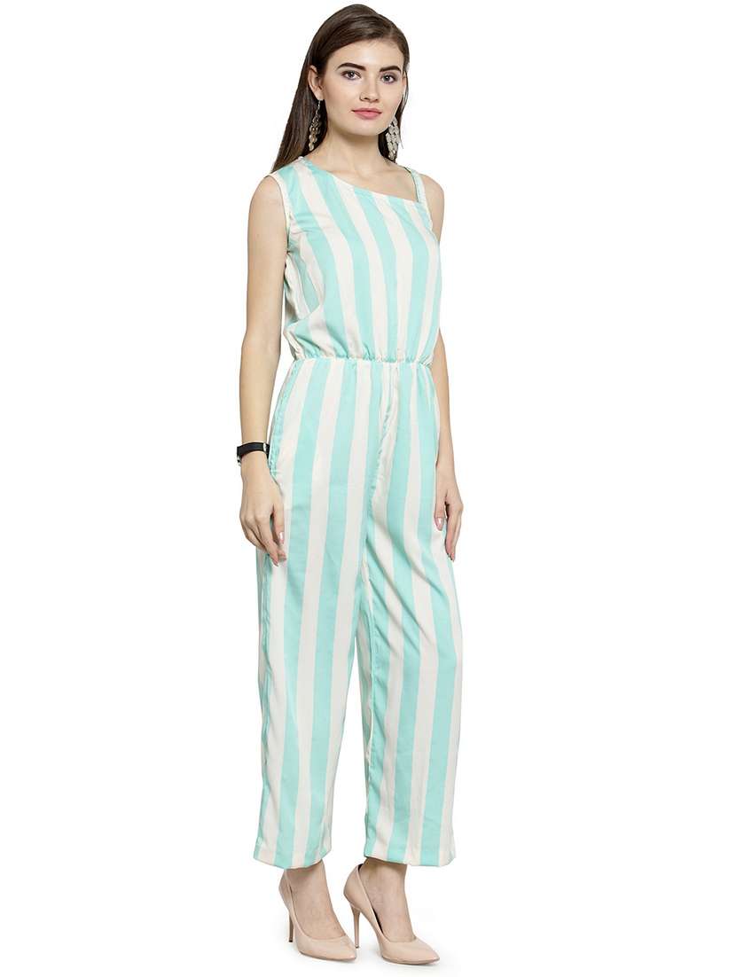 striped full leg jumpsuit - 15675999 -  Standard Image - 1