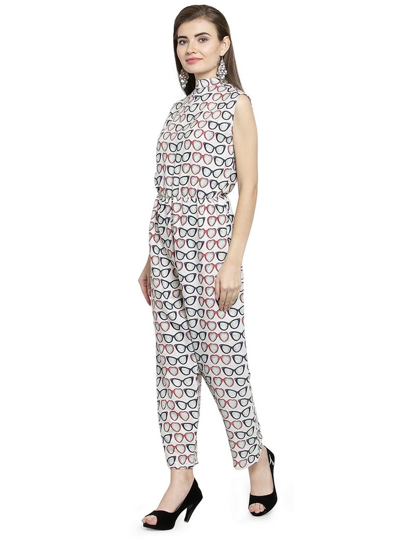 quirky print mock neck jumpsuit - 15676001 - Standard Image - 1
