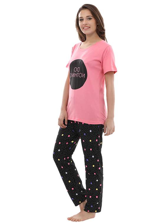 graphic print nightwear pajama set - 15679636 - Standard Image - 1