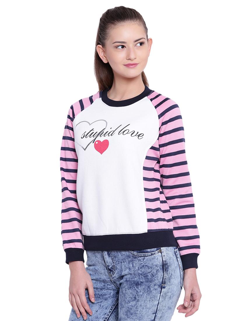 women's color block long sleeve sweatshirt - 15679658 - Standard Image - 1