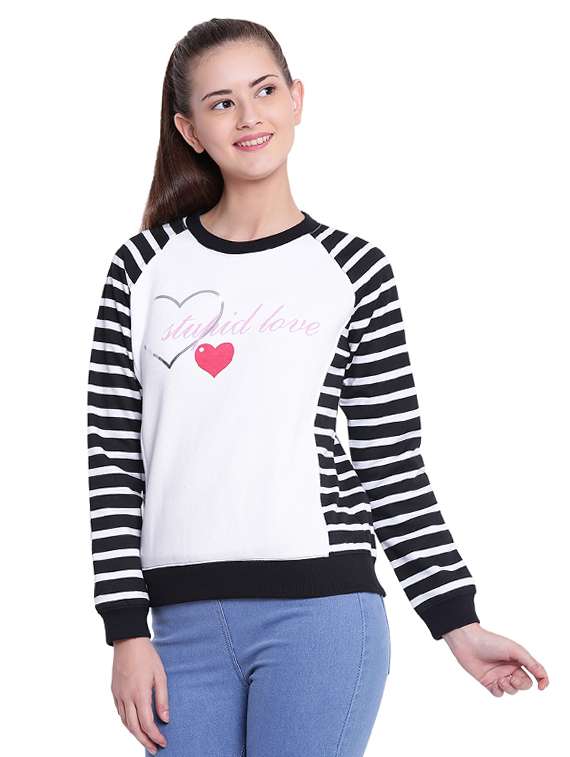 women's striped sweatshirt - 15679659 - Standard Image - 1