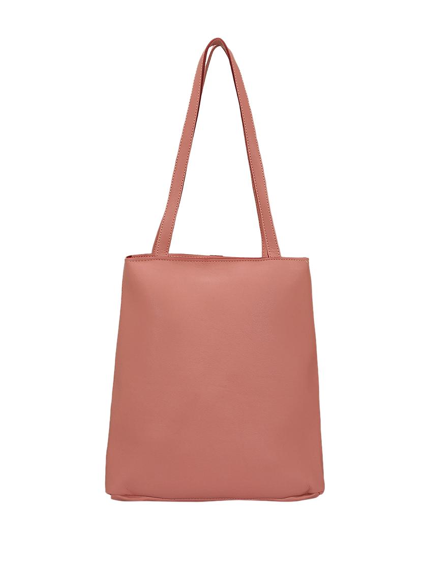 pink leatherette (pu) regular tote - 15681852 - Standard Image - 1