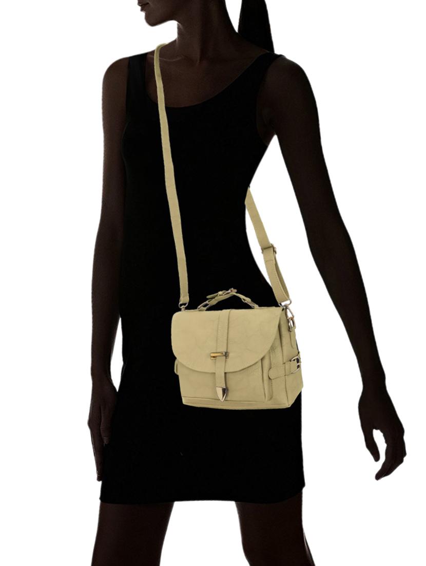 cream leatherette (pu) sling bag - 15681861 - Standard Image - 4