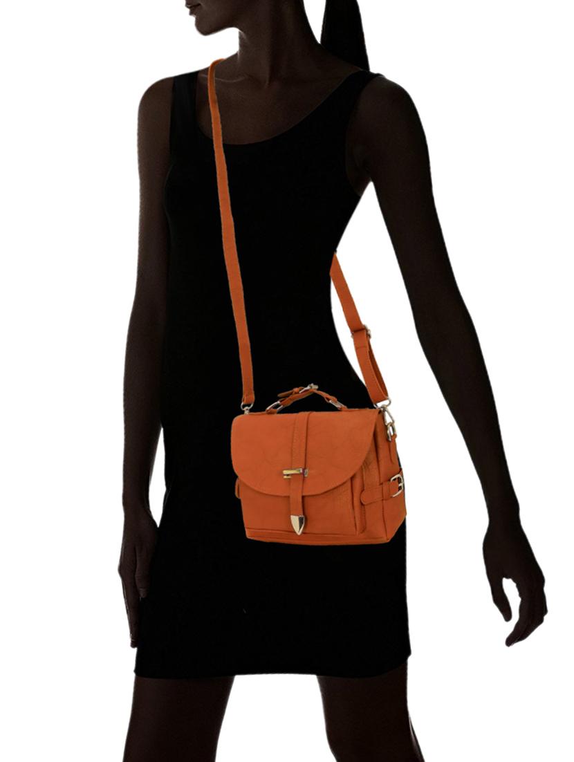 tan leatherette (pu) sling bag - 15681866 - Standard Image - 4