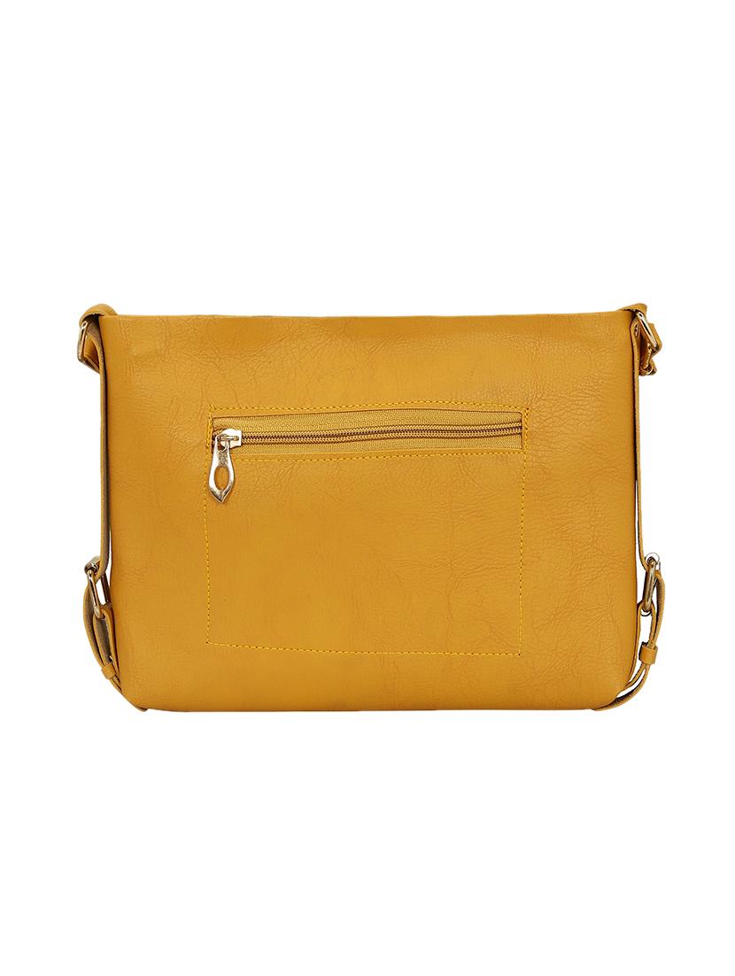 yellow leatherette (pu) sling bag - 15681874 -  Standard Image - 1