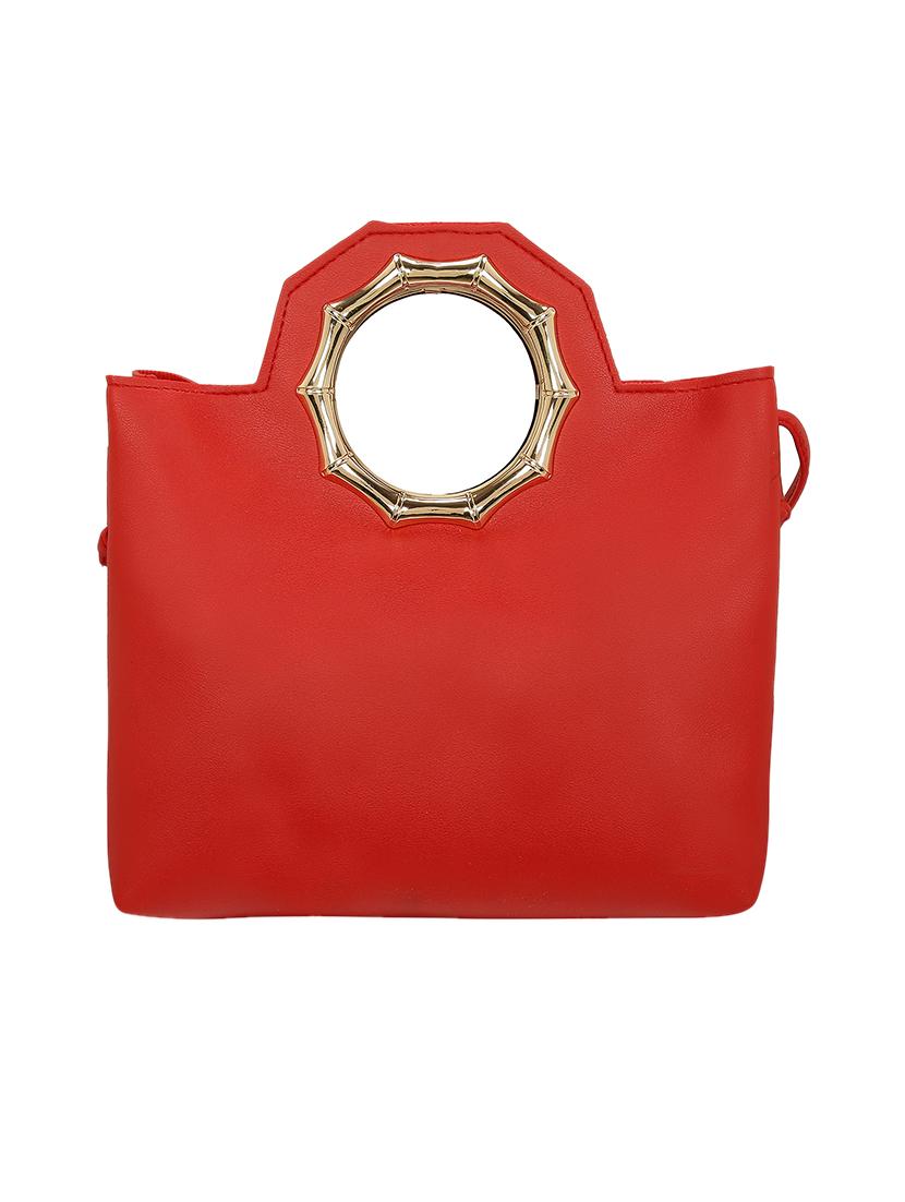 red leatherette (pu) sling bag - 15681882 - Standard Image - 1