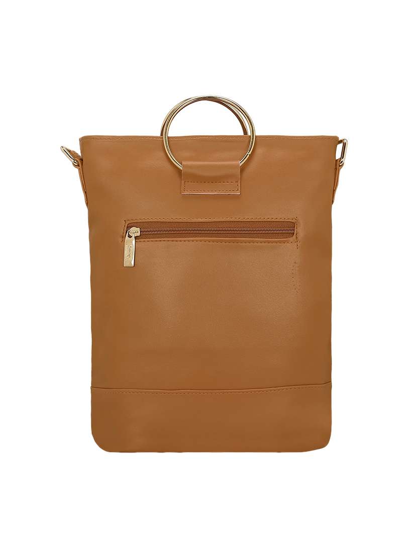 brown leatherette (pu) sling bag - 15681911 -  Standard Image - 1