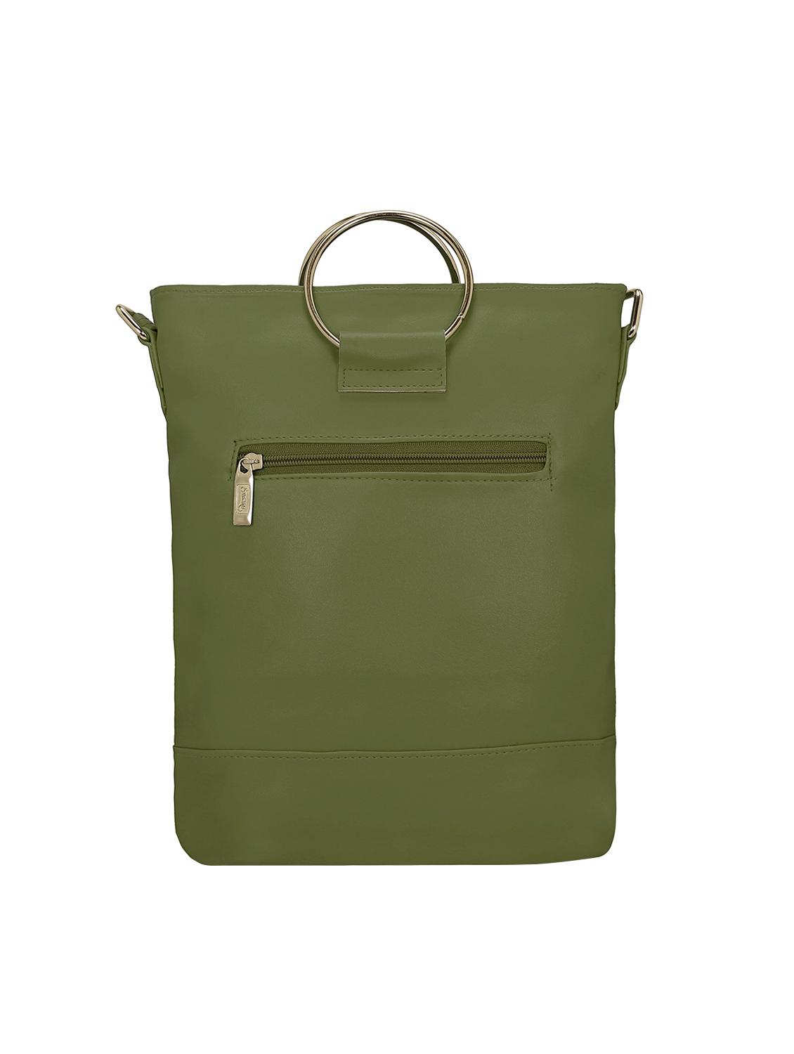 green leatherette (pu) sling bag - 15681913 - Standard Image - 1