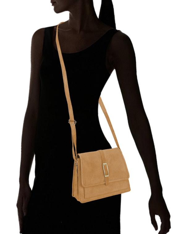 beige leatherette (pu) sling bag - 15681916 - Standard Image - 4