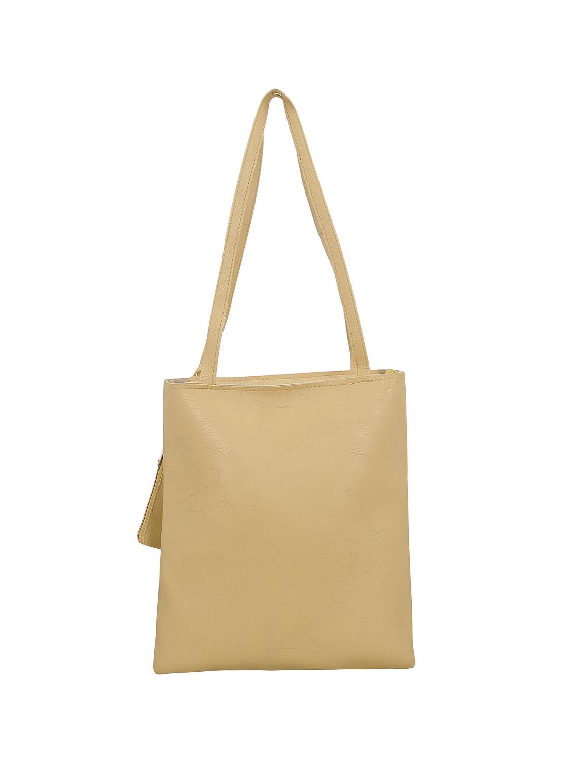 cream leatherette (pu) regular tote - 15681937 - Standard Image - 1
