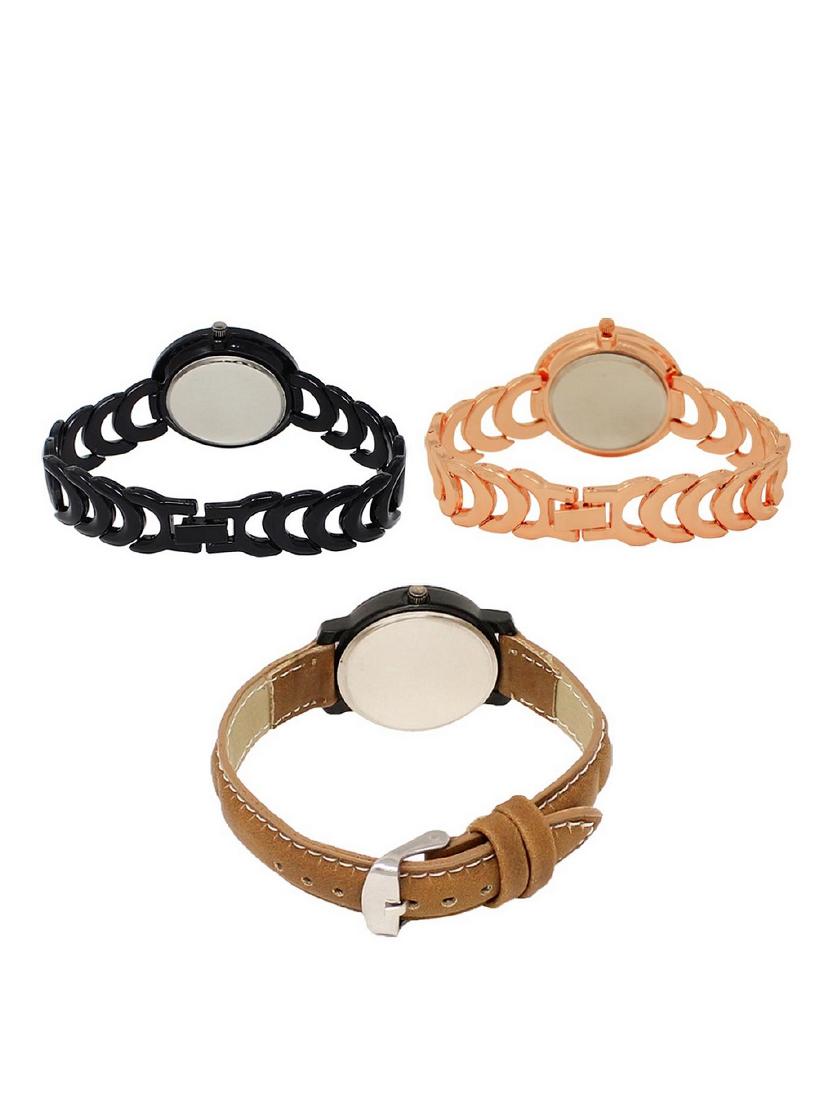 set of 3 round dial analog watch combo -(lk201-202-209) - 15682109 - Standard Image - 1
