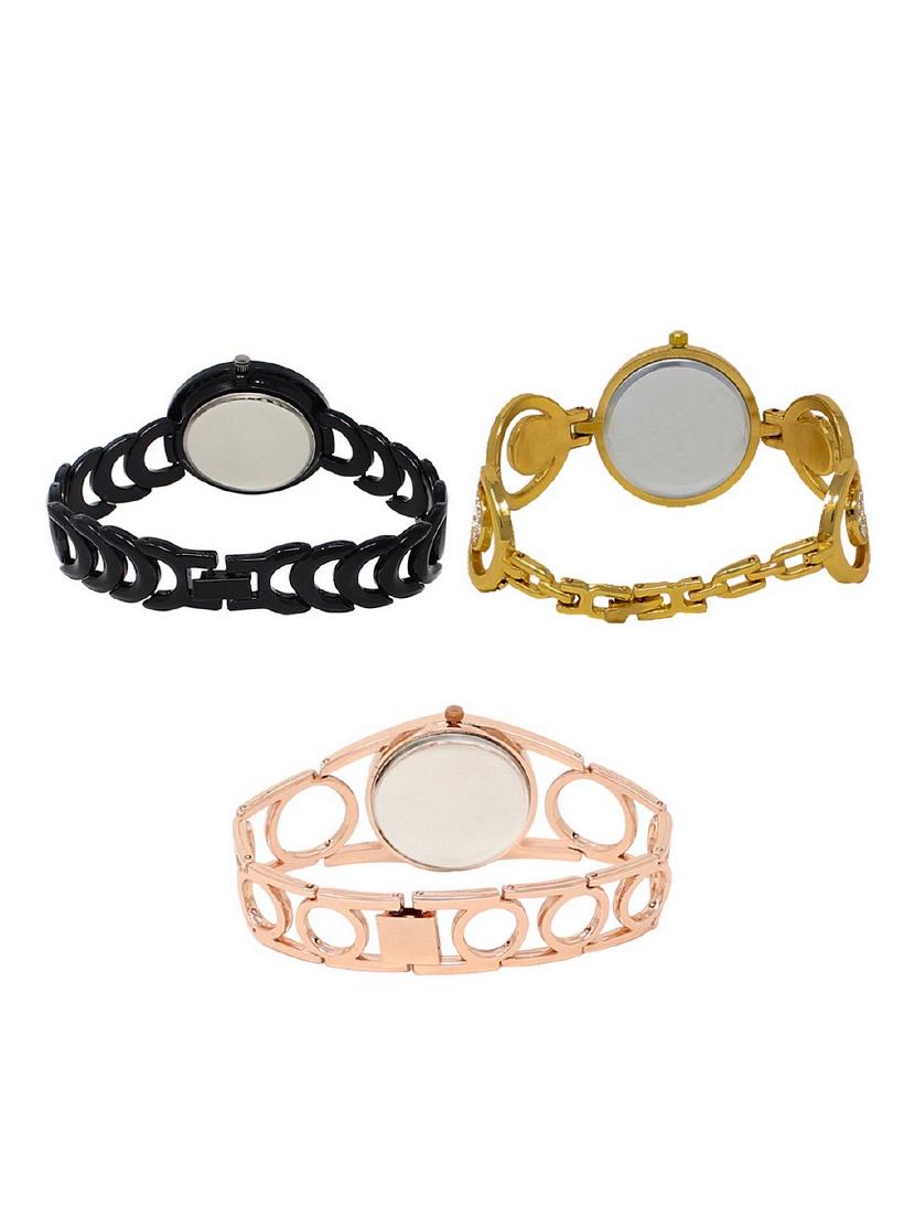 set of 3 round dial analog watch combo -(lk201-204-213) - 15682170 - Standard Image - 1