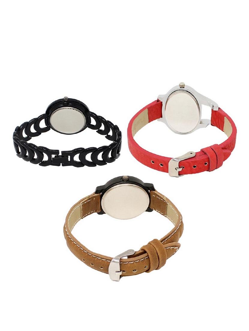 set of 3 round dial analog watch combo -(lk201-206-209) - 15682230 - Standard Image - 1