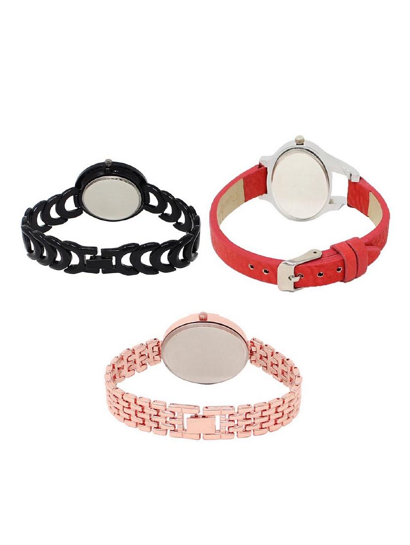 set of 3 round dial analog watch combo -(lk201-206-228) - 15682248 - Standard Image - 1
