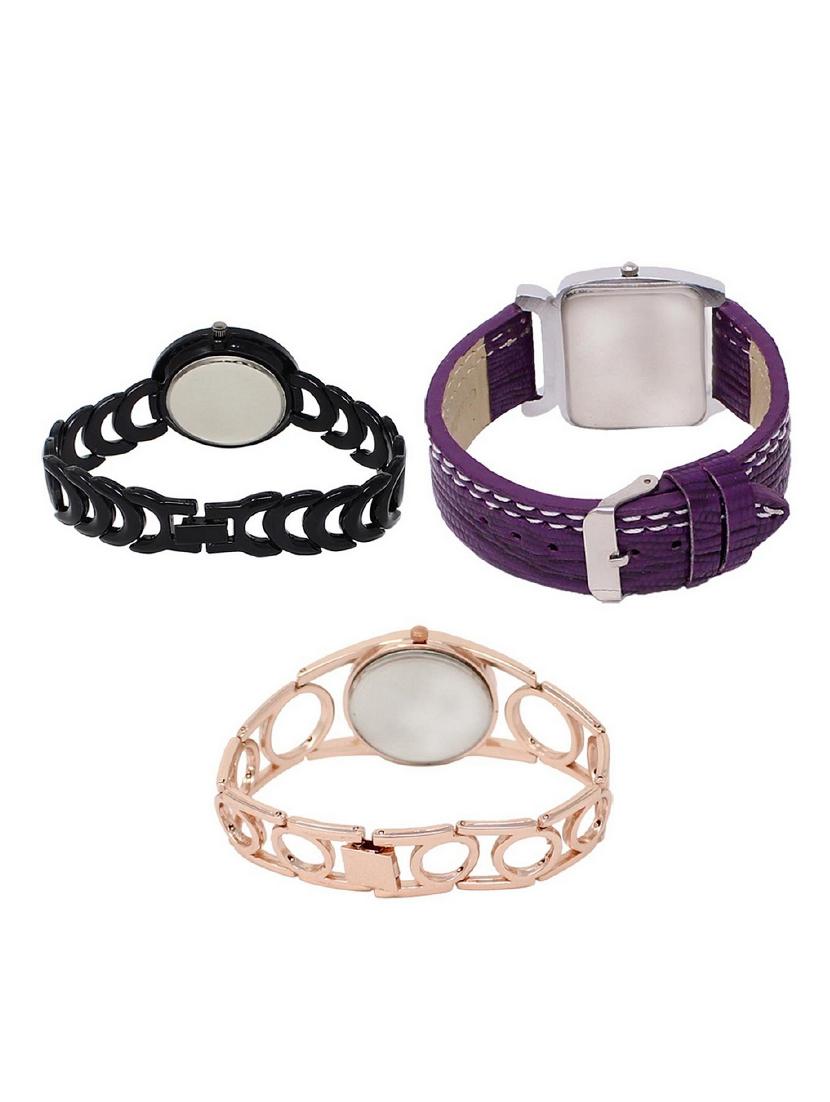 set of 3 round dial analog watch combo -(lk201-207-232) - 15682283 -  Standard Image - 1