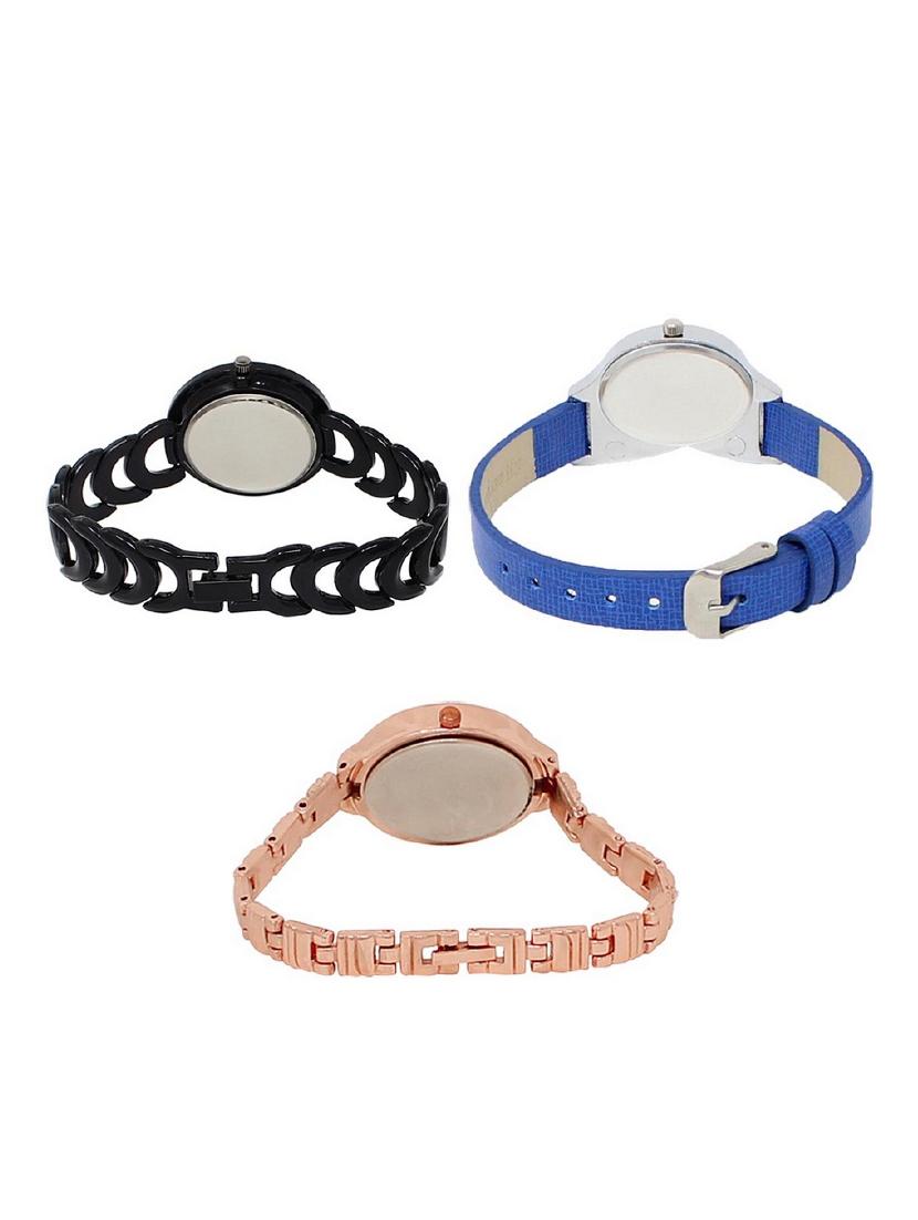 set of 3 round dial analog watch combo -(lk201-208-225) - 15682307 - Standard Image - 1