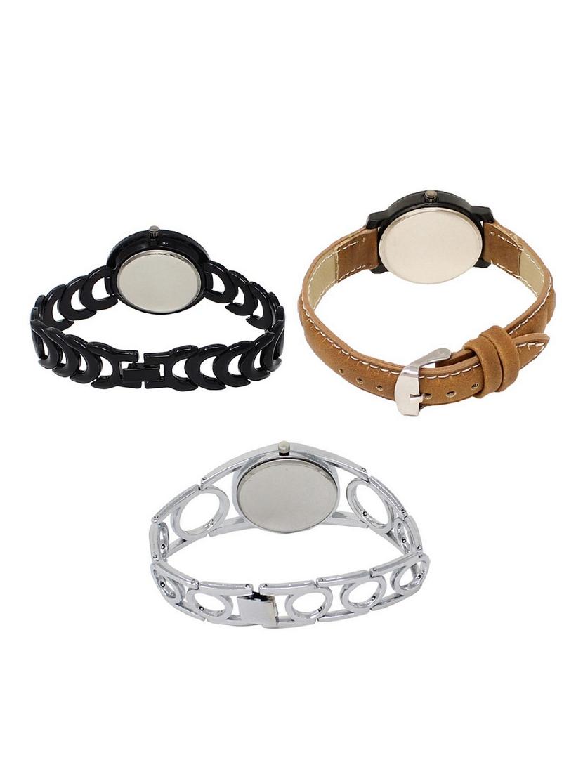 set of 3 round dial analog watch combo -(lk201-209-233) - 15682343 - Standard Image - 1