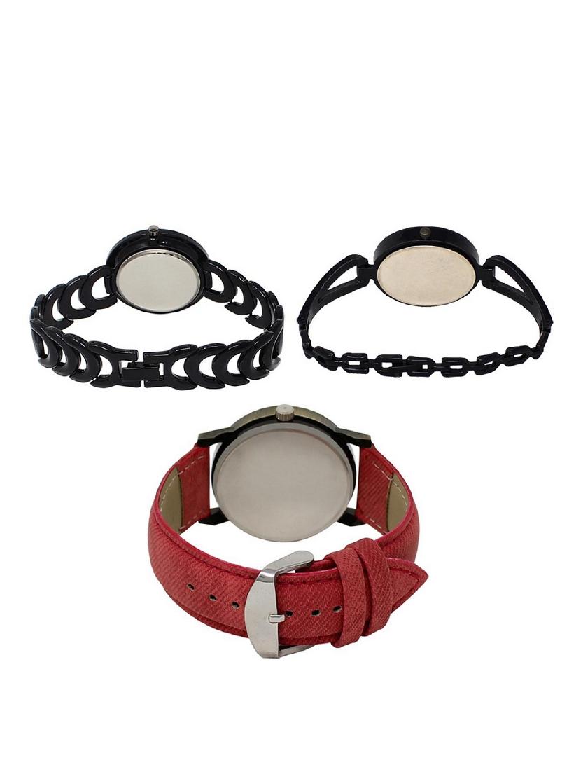 set of 3 round dial analog watch combo -(lk201-211-230) - 15682386 - Standard Image - 1