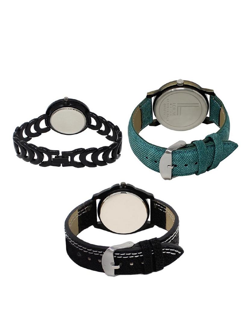 set of 3 round dial analog watch combo -(lk201-229-234) - 15682645 -  Standard Image - 1