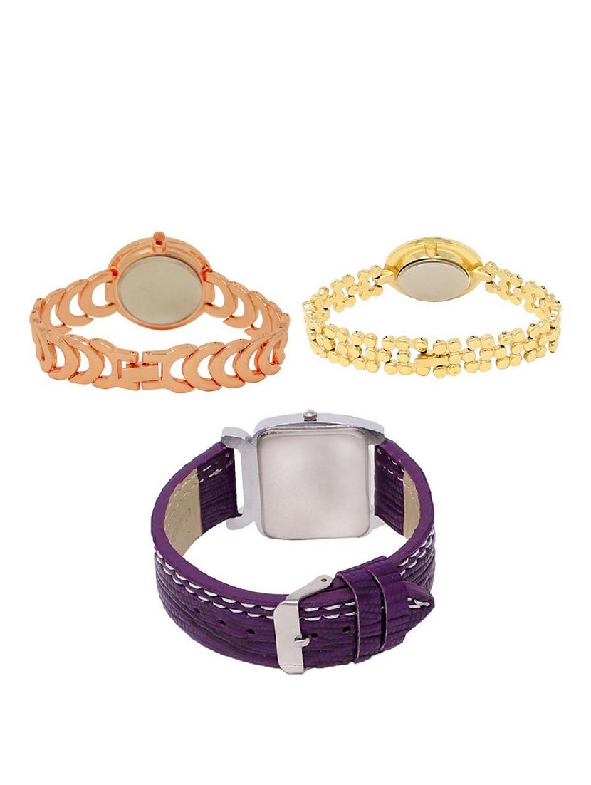 set of 3 round dial analog watch combo -(lk202-203-207) - 15682707 - Standard Image - 1