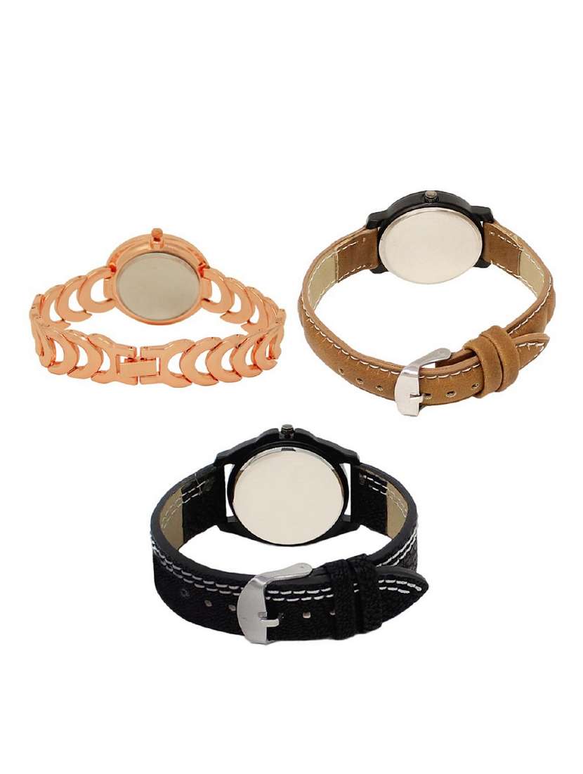 set of 3 round dial analog watch combo -(lk202-209-234) - 15682920 -  Standard Image - 1