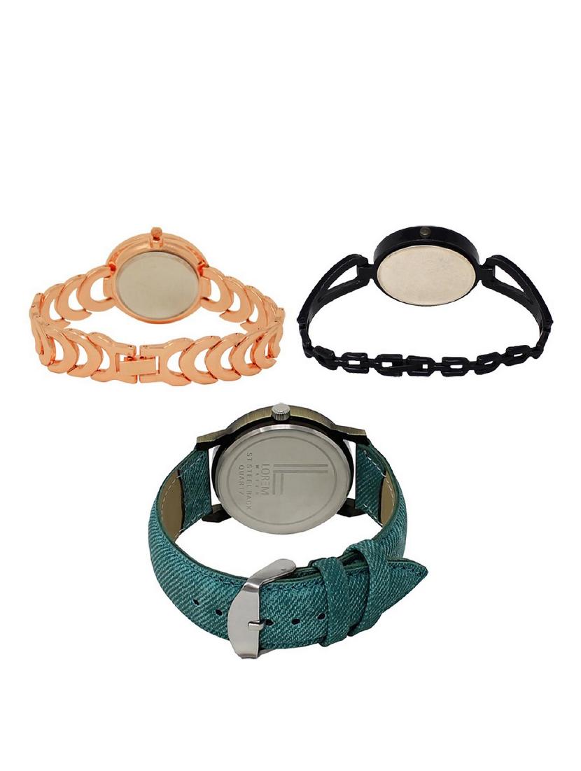 set of 3 round dial analog watch combo -(lk202-211-229) - 15682961 -  Standard Image - 1