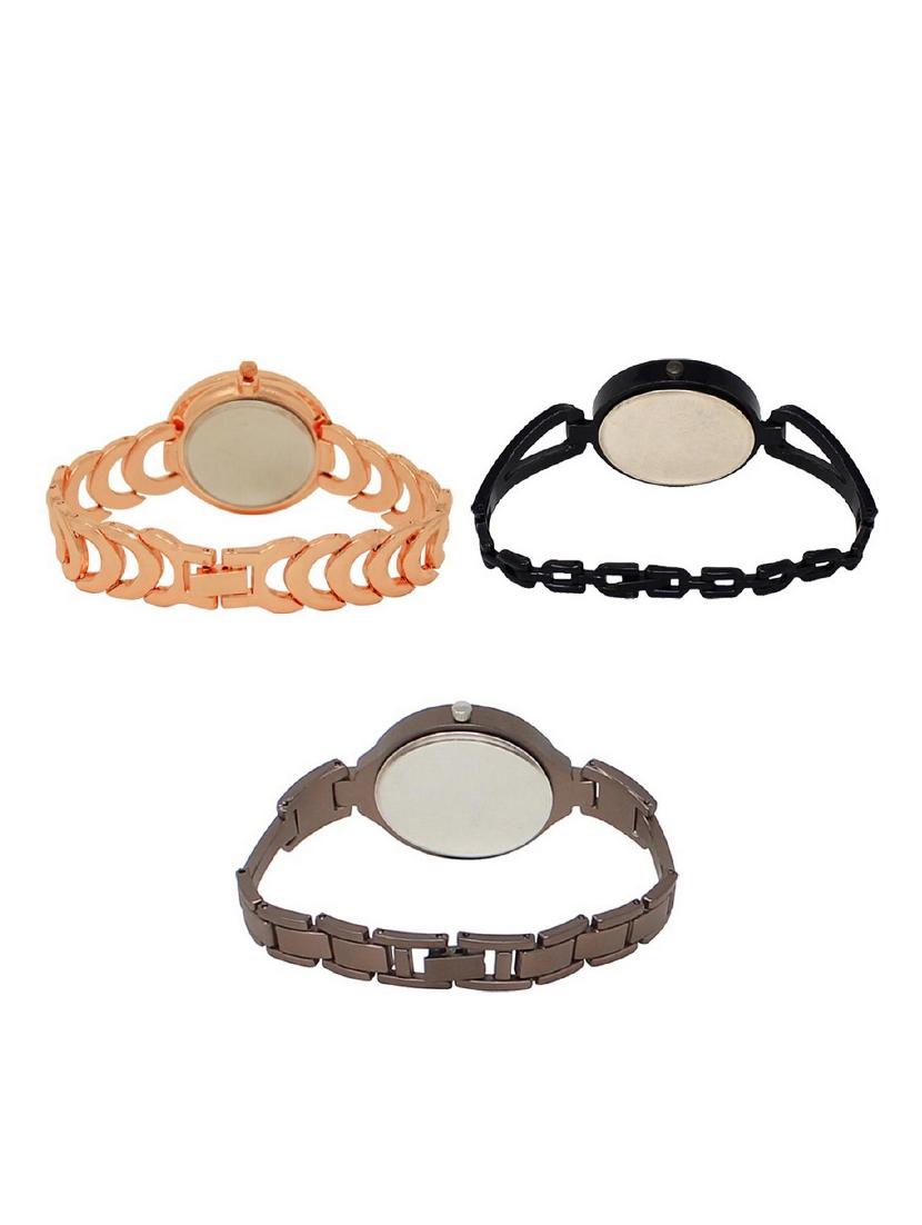 set of 3 round dial analog watch combo -(lk202-211-236) - 15682966 - Standard Image - 1