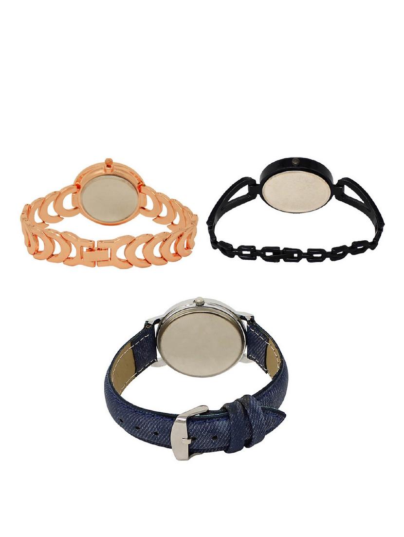 set of 3 round dial analog watch combo -(lk202-211-241) - 15682970 -  Standard Image - 1