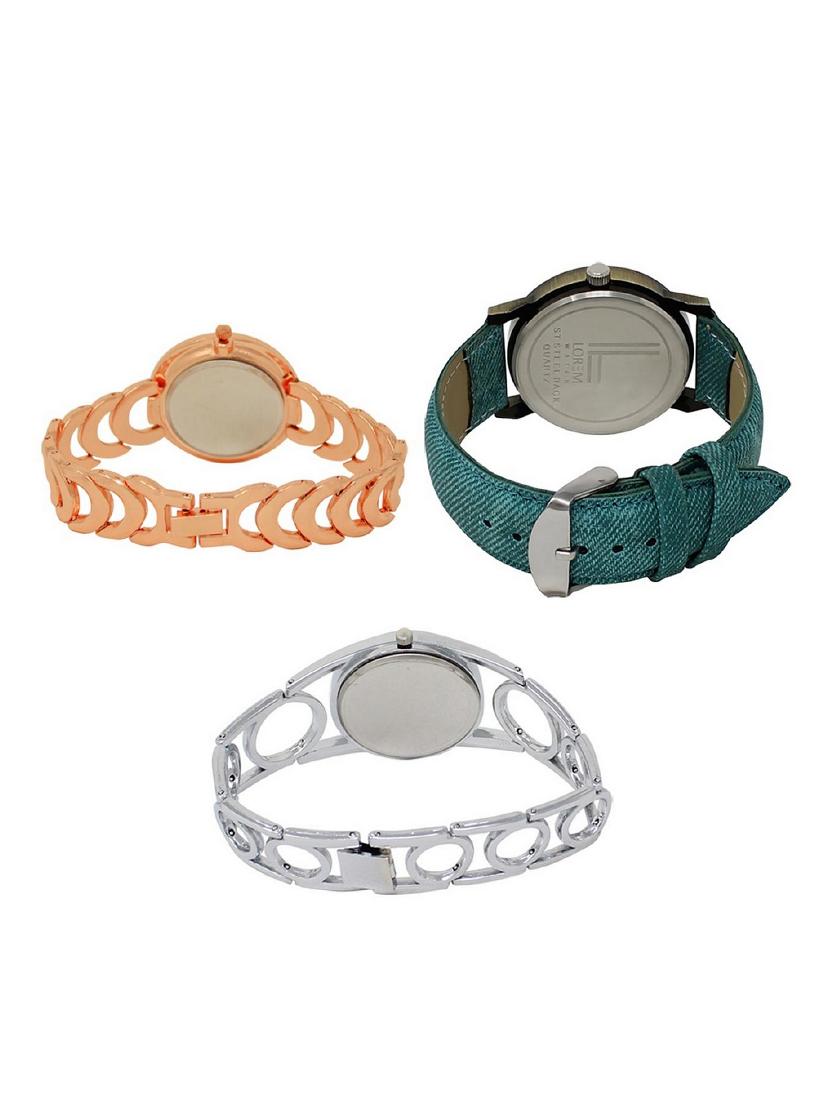 set of 3 round dial analog watch combo -(lk202-229-233) - 15683220 - Standard Image - 1